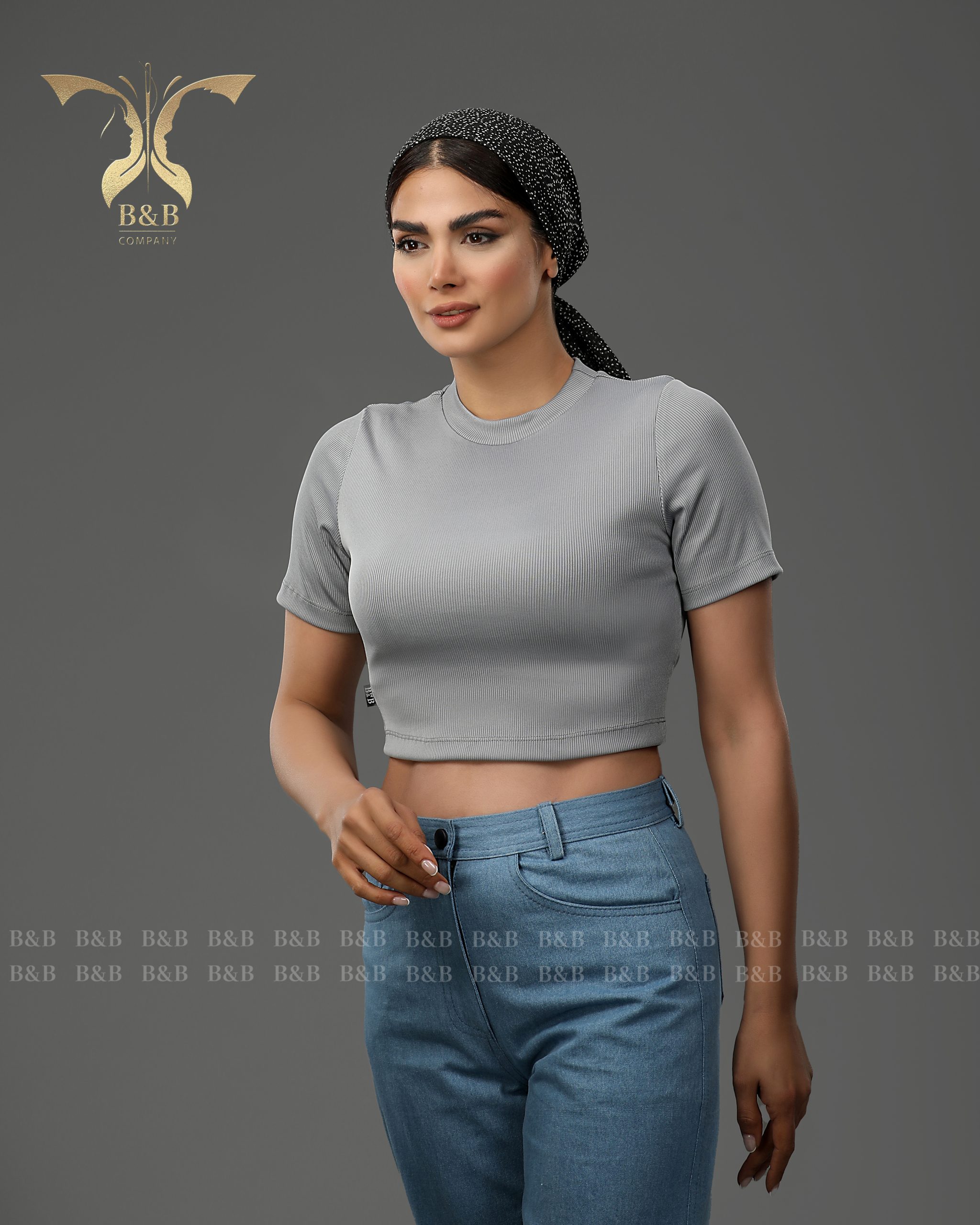نیم تنه زنانه B&B یقه گرد