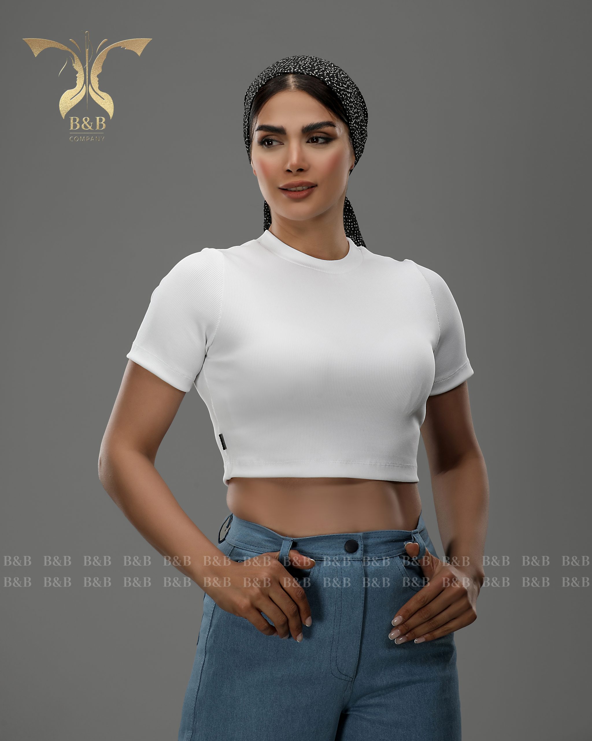 نیم تنه زنانه B&B یقه گرد