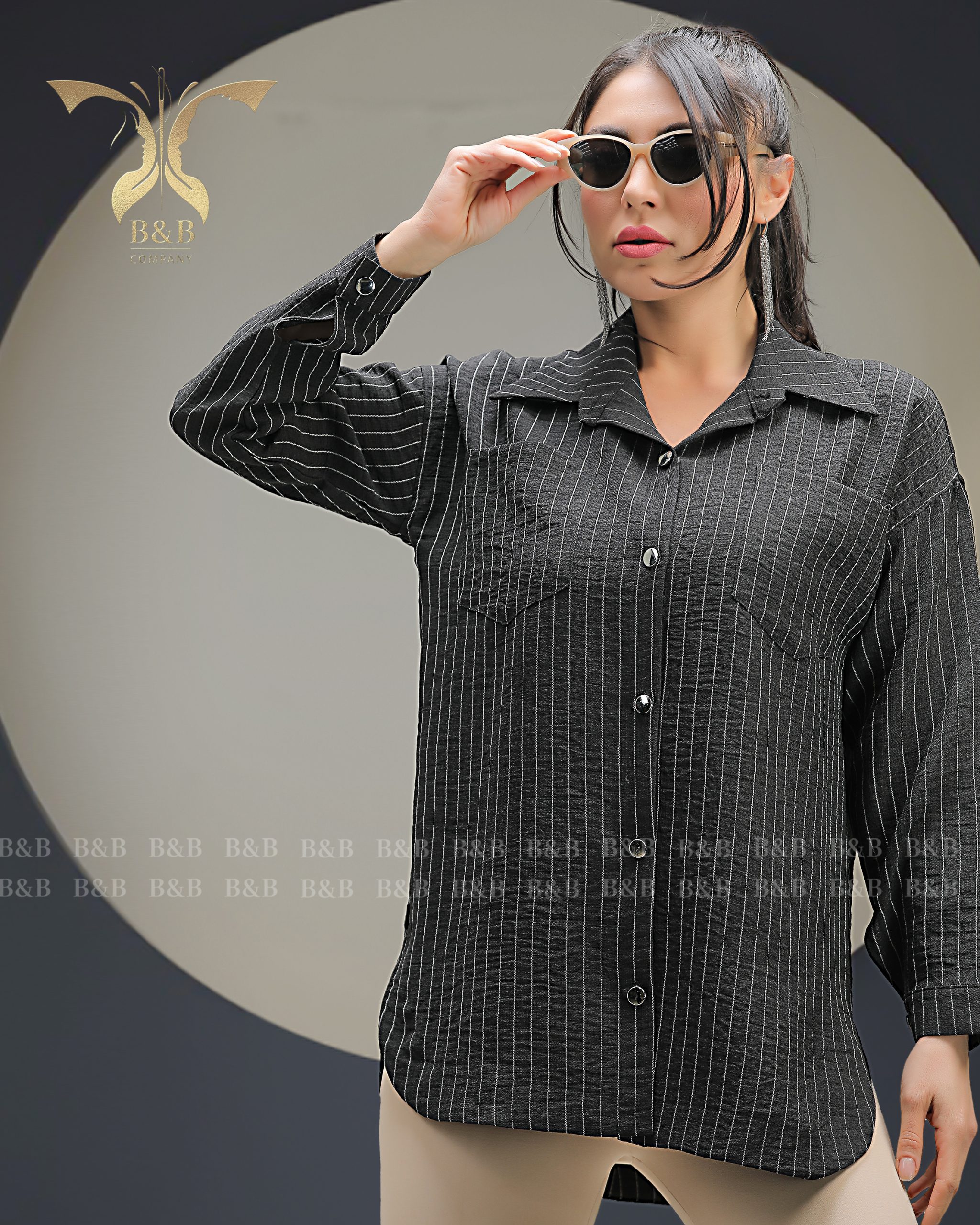 شومیز زنانه B&B یقه خرگوشی