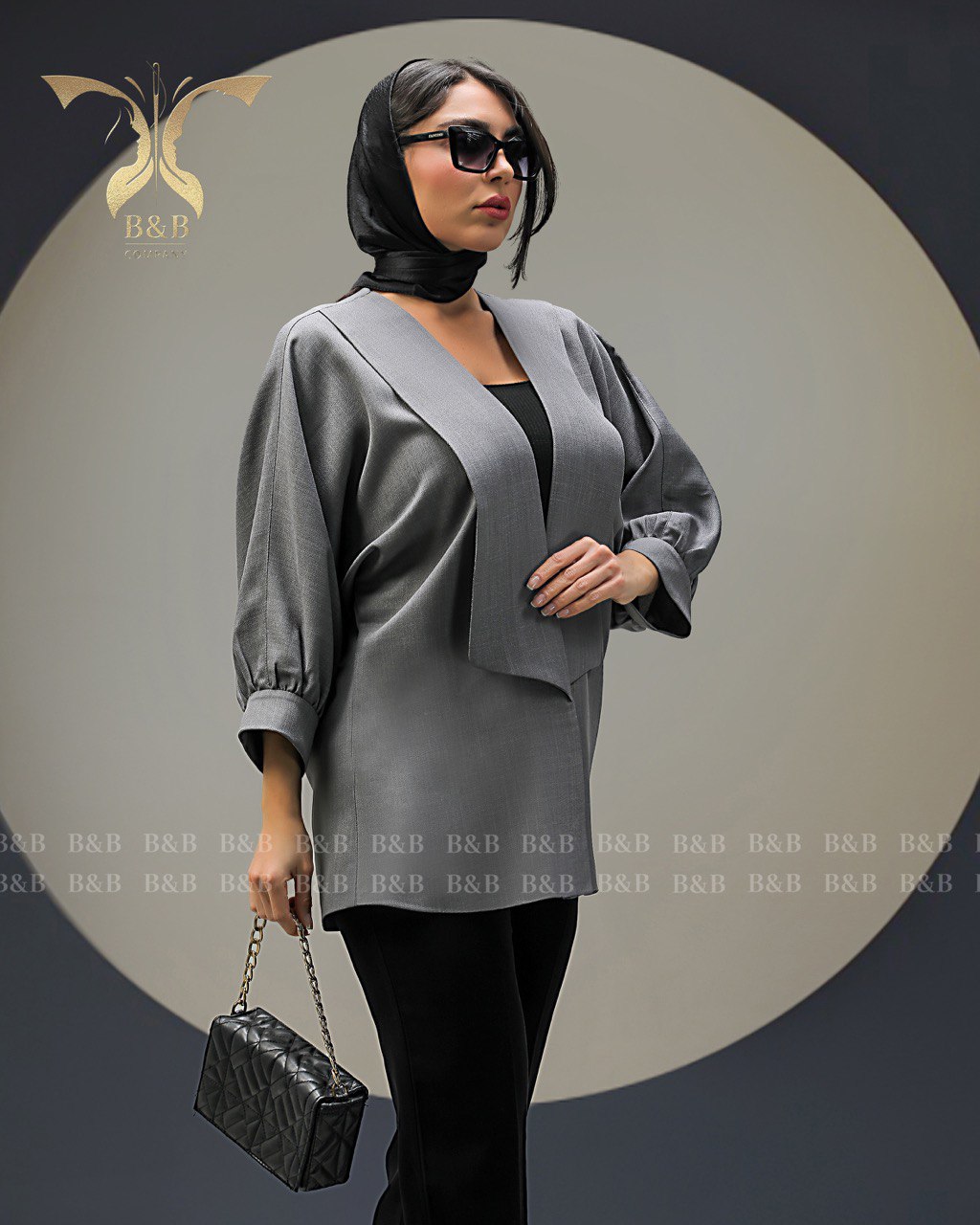 مانتو زنانه B&B یقه شمشیری