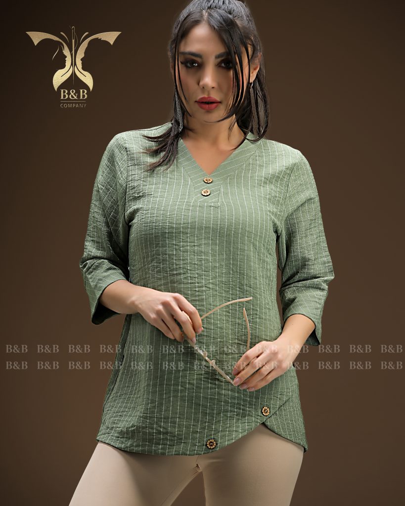 شومیز زنانه B&B یقه هفت