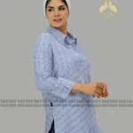 شومیز زنانه B&B مچ پاکتی راه راه
