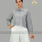شومیز زنانه B&B پشت باز راه راه